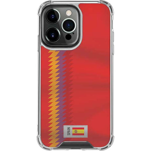 Spain Soccer Flag iPhone 16 Pro Clear Case